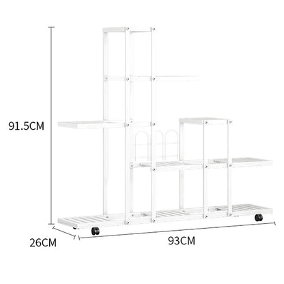 DecorBites™ Wrought Iron Plant Stand with Wheels