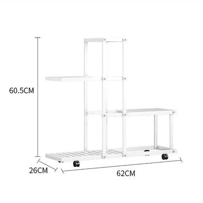 DecorBites™ Wrought Iron Plant Stand with Wheels