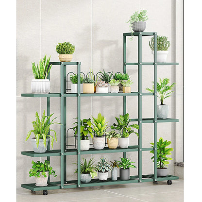 DecorBites™ Wrought Iron Plant Stand with Wheels