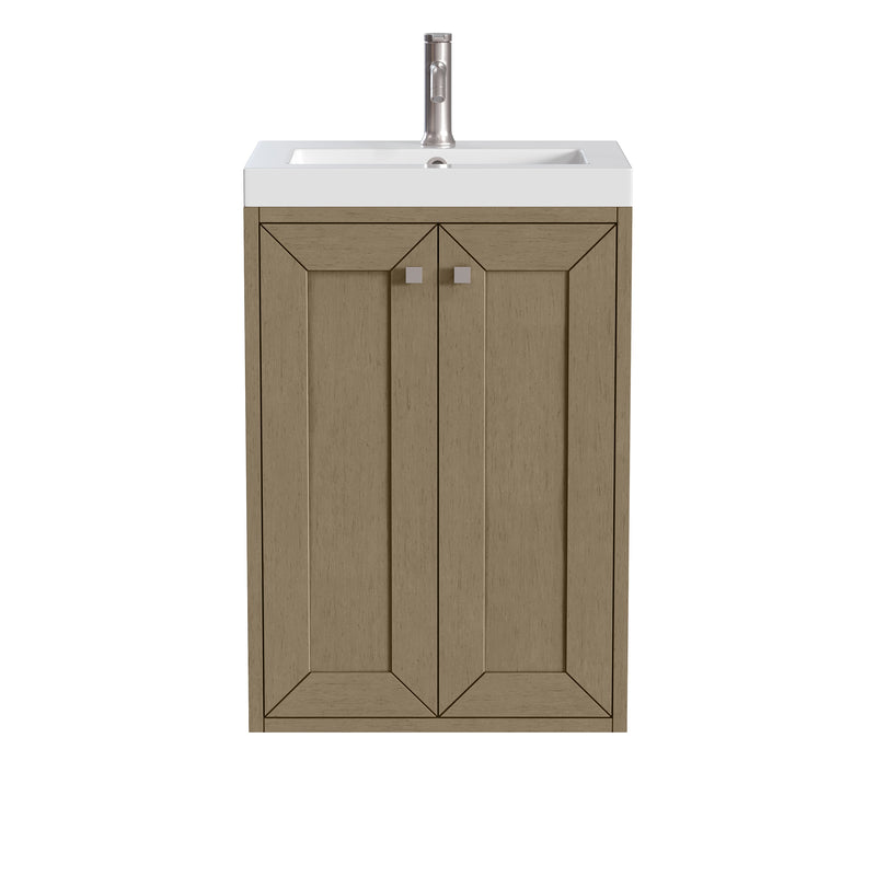 James Martin Chianti 20" Floating Single Bathroom Vanity, Walnut Whisper