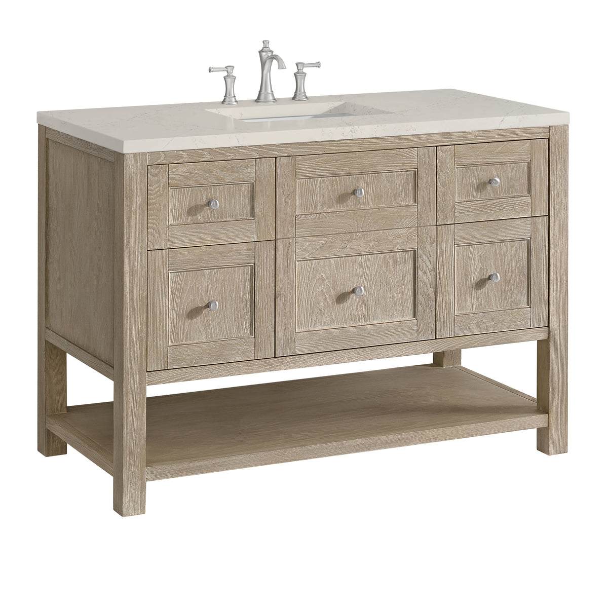 James Martin Breckenridge 48" Single Bathroom Vanity, Whitewashed Oak