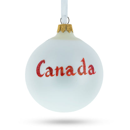 Canada Coat of Arms Glass Ball Christmas Ornament 3.25 Inches