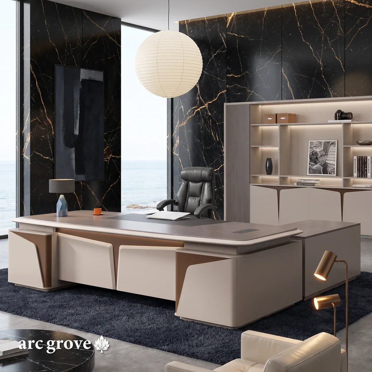 Wynn · Executive Desk w/ Mobile Storage