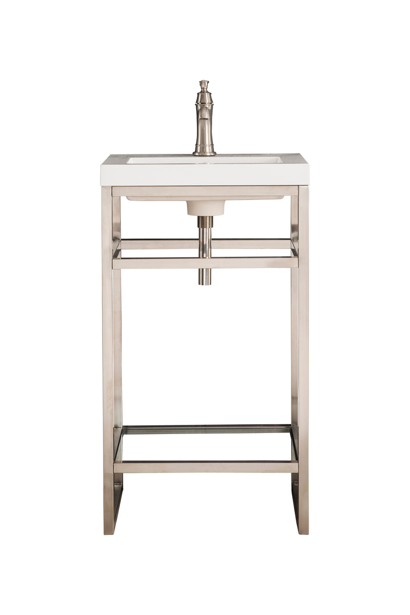 James Martin Boston 20" Single Console Vanity, Brushed Nickel
