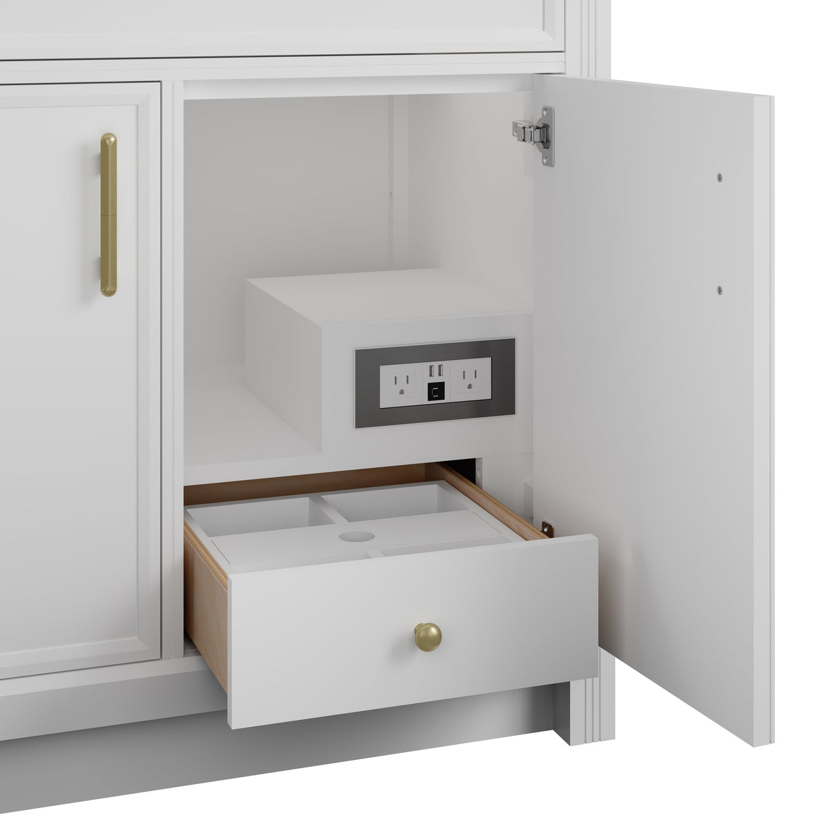 James Martin Bellshire 96" Single Bathroom Vanity, Bright White