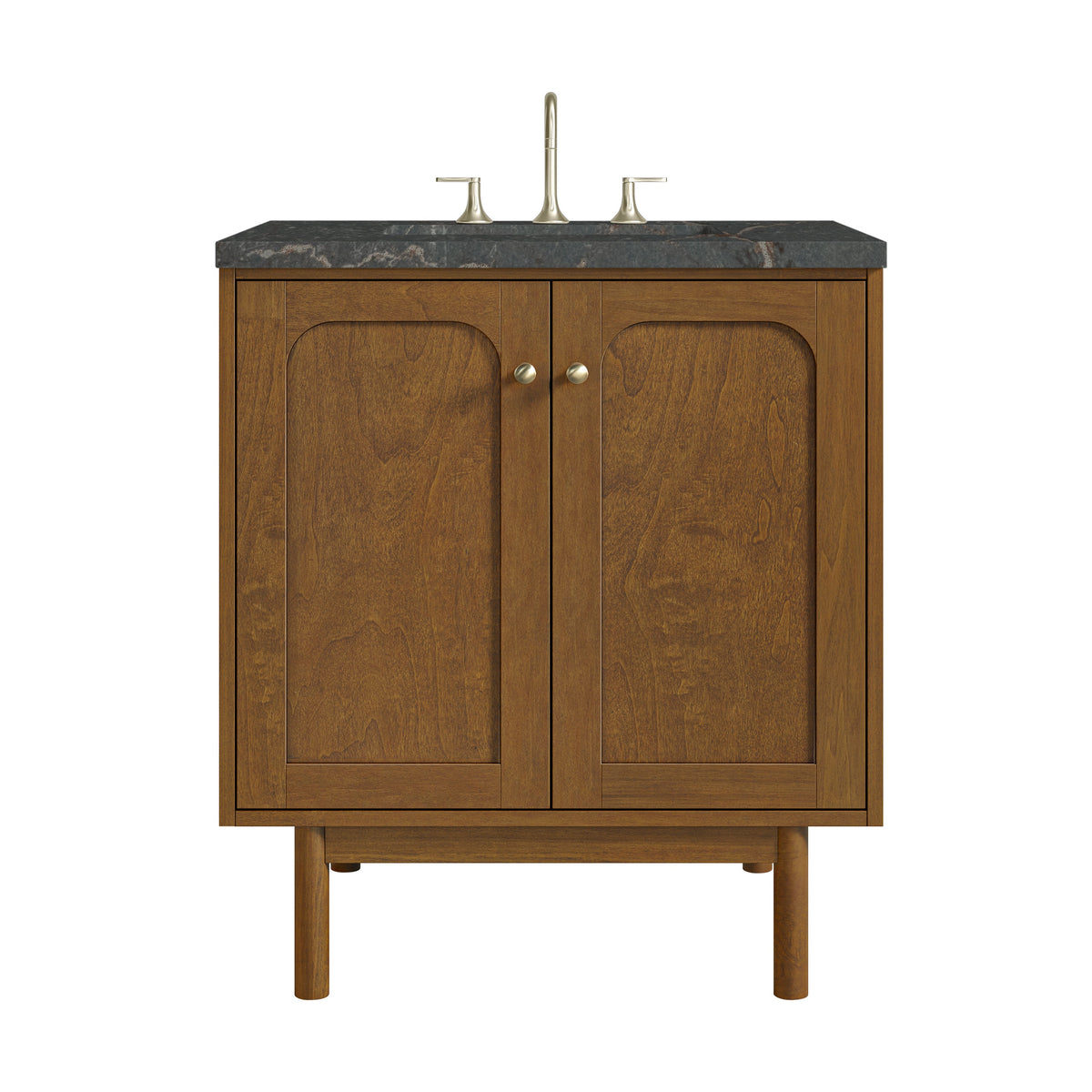 James Martin Laurent 30" Dual Mount Single Bathroom Vanity, Honey Oak