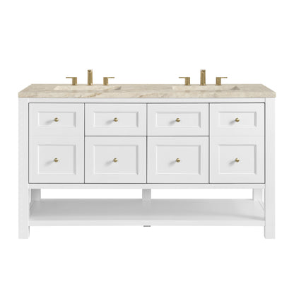 James Martin Breckenridge 60" Double Bathroom Vanity, Bright White