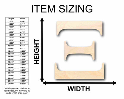 Unfinished Wood Xi Silhouette - Craft- up to 46" DIY