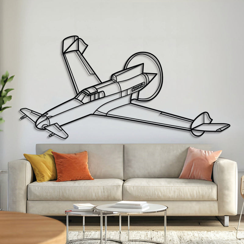 XP-55 Ascender Angle Metal Aircraft Wall Art - NCP0501, angle view