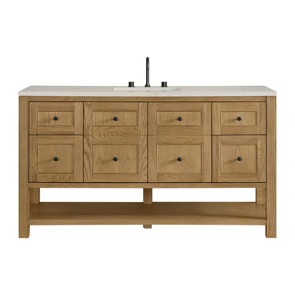 James Martin Breckenridge 60" Single Bathroom Vanity, Light Natural Oak