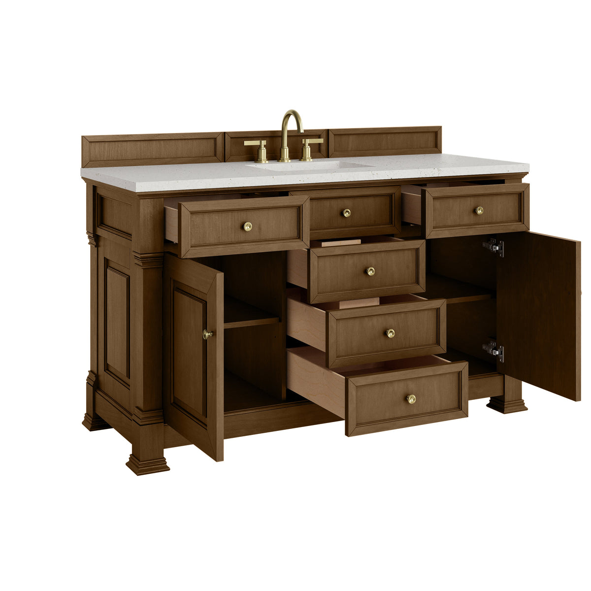 James Martin Brookfield 60" Single Bathroom Vanity, Honey Oak