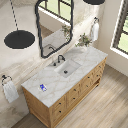 James Martin Breckenridge 60" Single Bathroom Vanity, Light Natural Oak