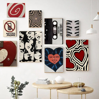 DecorBites™ Y2K Rock Style Canvas Posters for Retro Chic