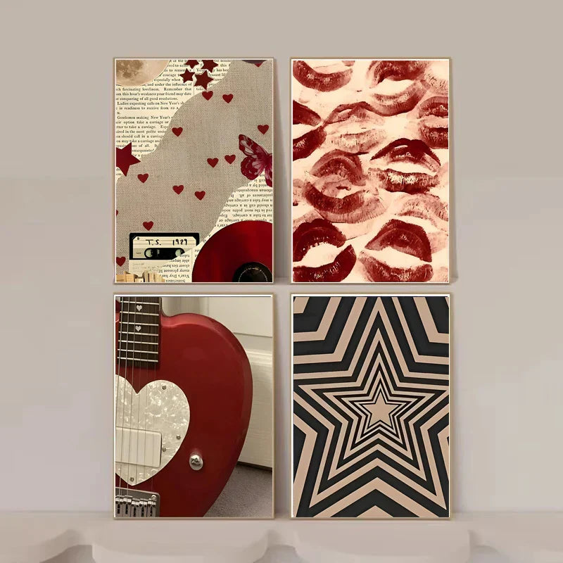DecorBites™ Y2K Rock Style Canvas Posters for Retro Chic