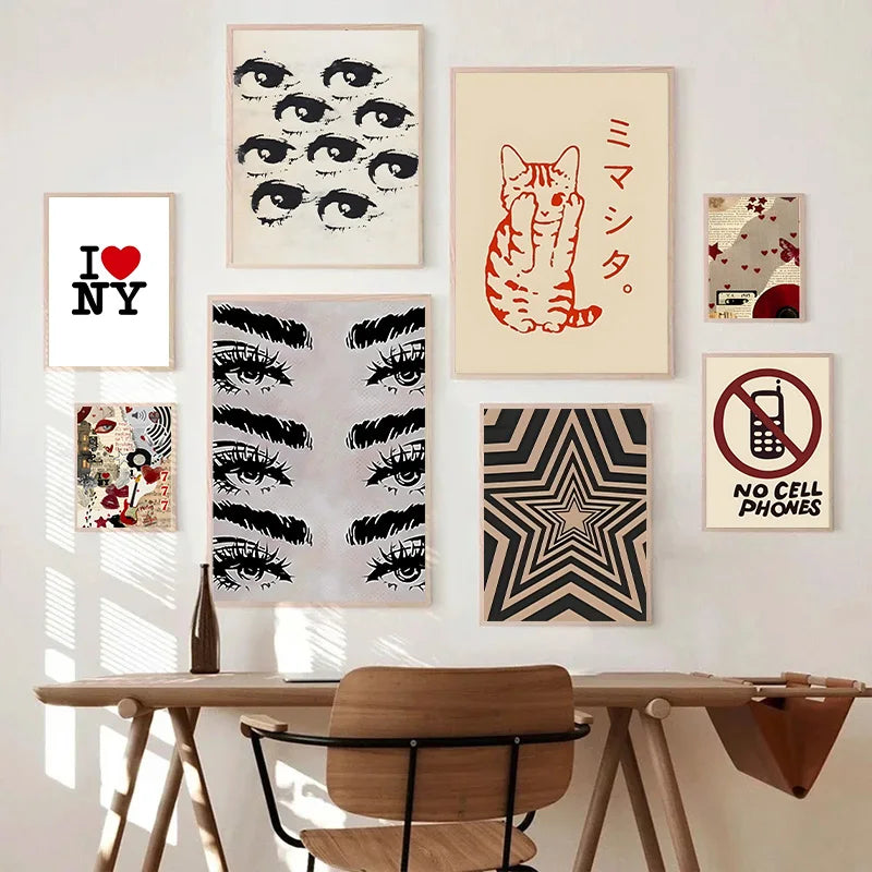 DecorBites™ Y2K Rock Style Canvas Posters for Retro Chic