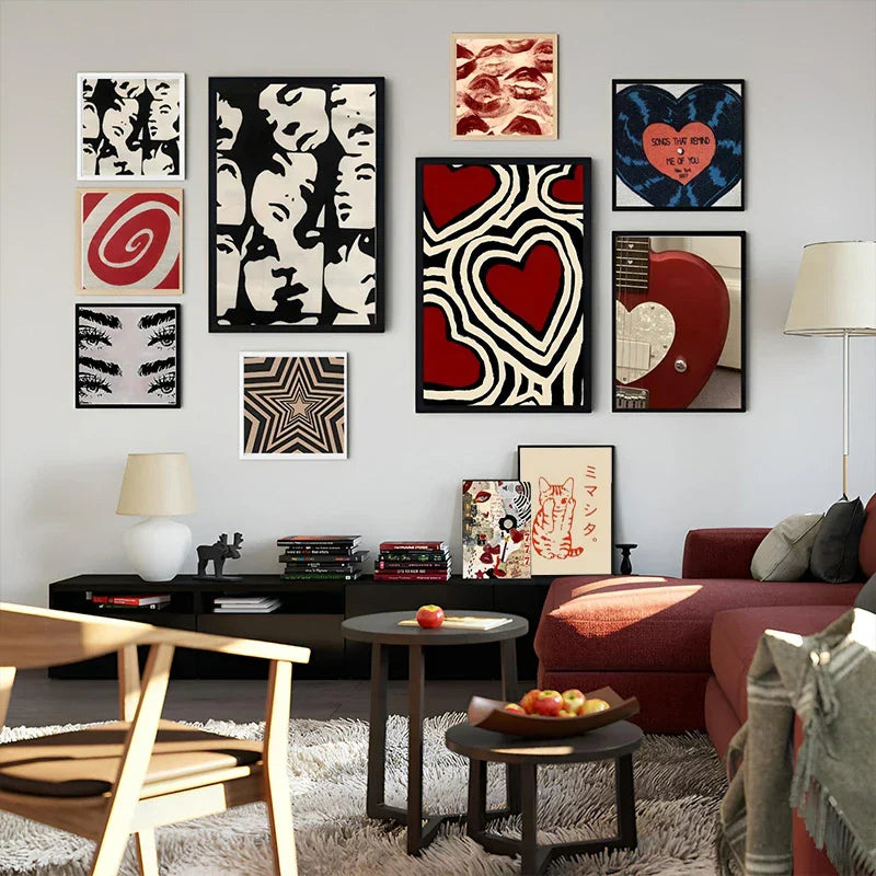 DecorBites™ Y2K Rock Style Canvas Posters for Retro Chic