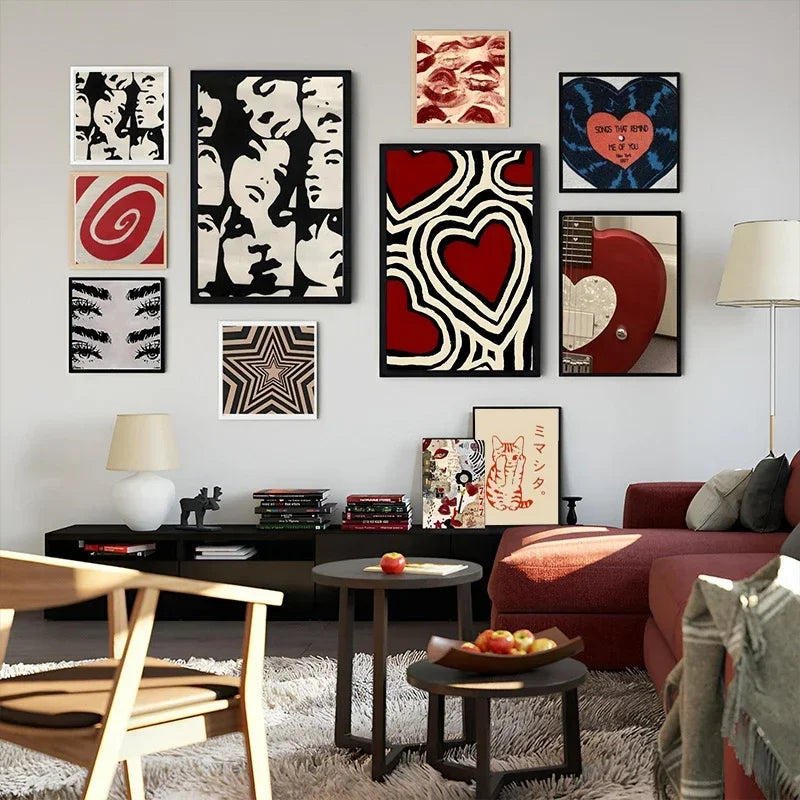 DecorBites™ Y2K Rock Style Canvas Posters for Retro Chic