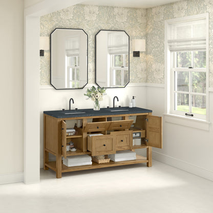 James Martin Breckenridge 60" Double Bathroom Vanity, Light Natural Oak