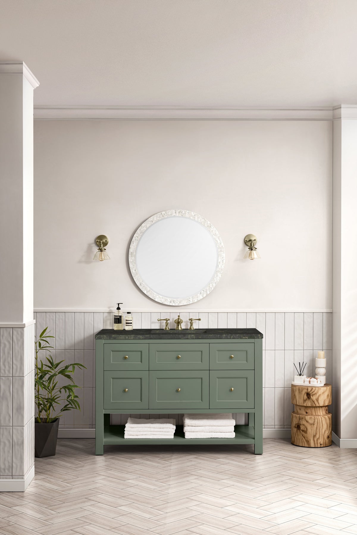 James Martin Breckenridge 48" Single Bathroom Vanity, Smokey Celadon