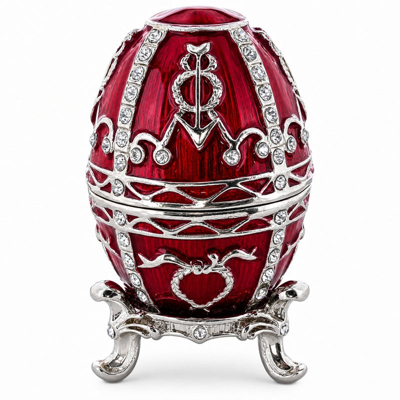 1895 Rosebud Royal Imperial Metal Easter Egg 2.5 Inches