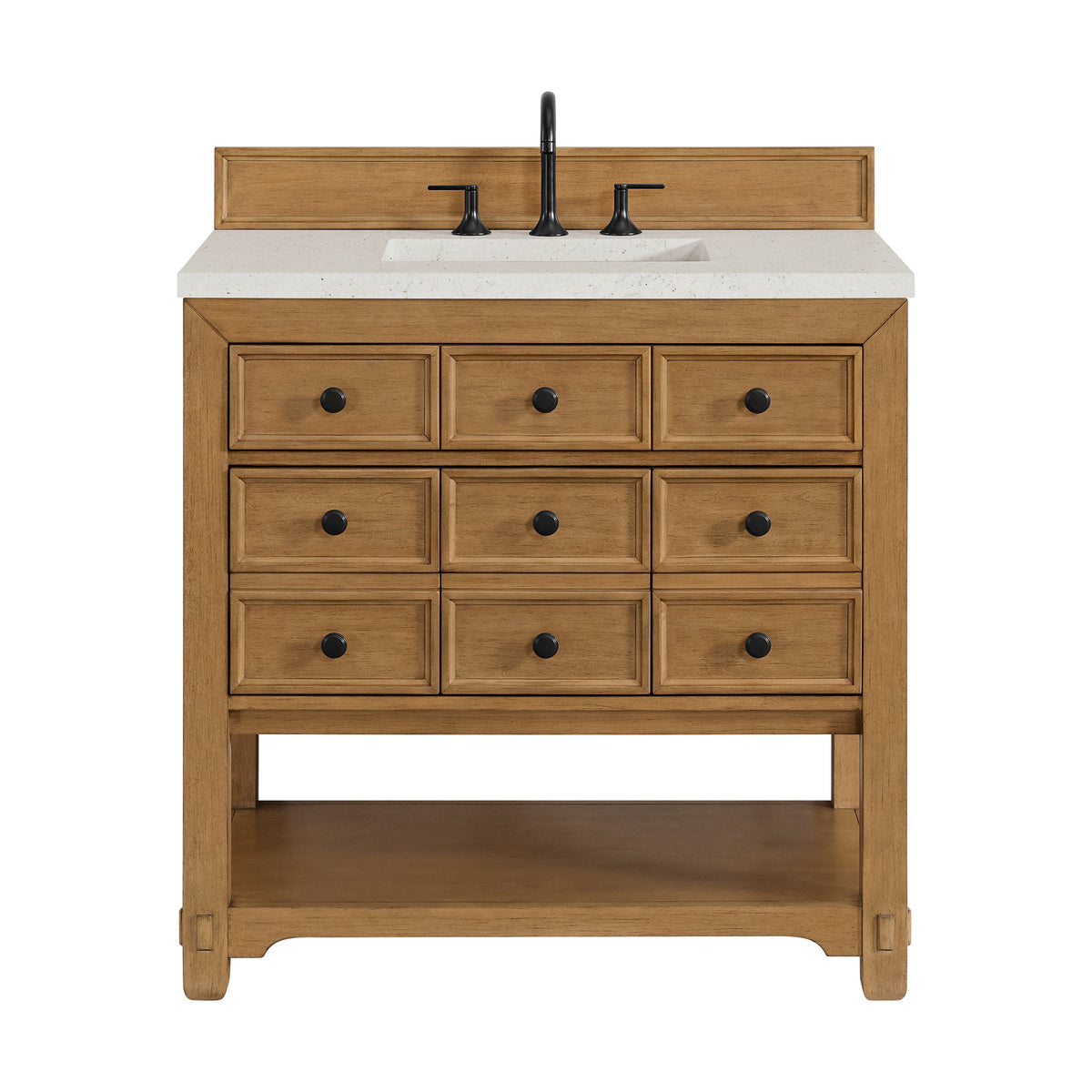 James Martin Malibu 36" Single Bathroom Vanity, Amber Birch