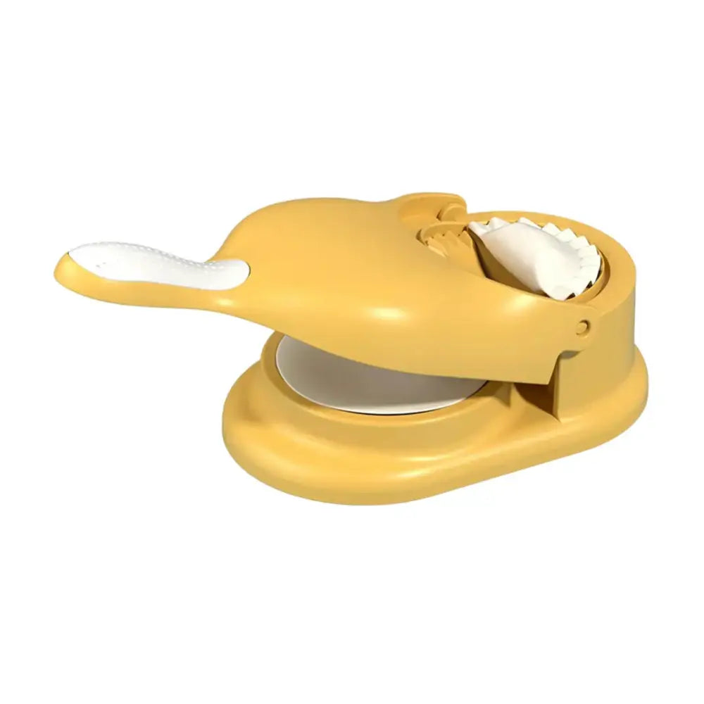 Yellow and blue 2-in-1 dumpling maker set kitchen dough press tool