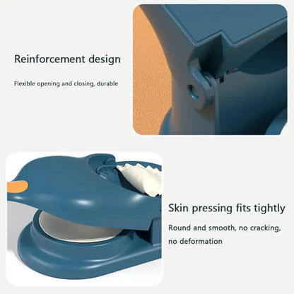 Yellow and blue 2-in-1 dumpling maker set kitchen dough press tool