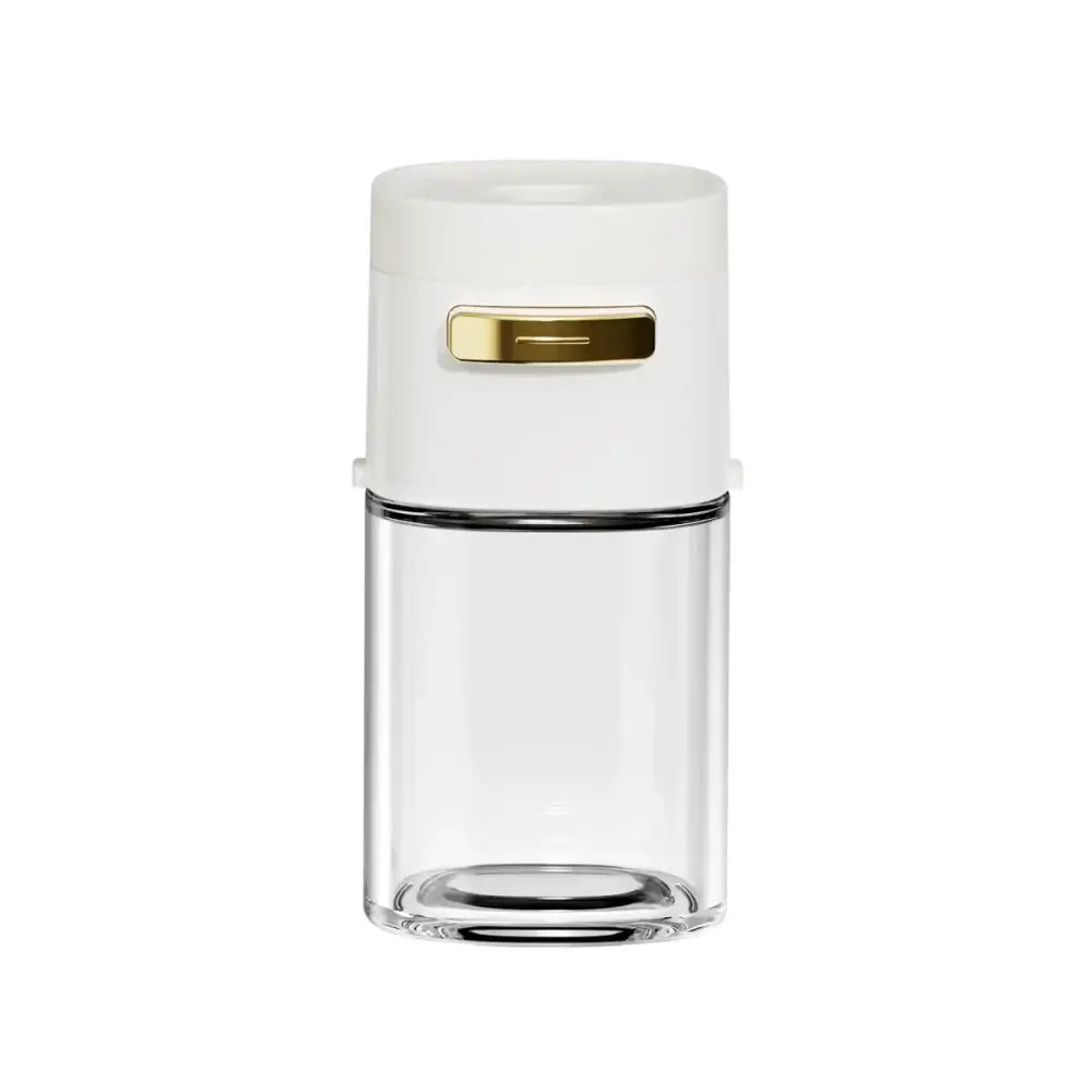 Yellow and clear glass spice dispenser kitchen salt grinder