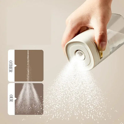 Yellow and clear glass spice dispenser kitchen salt grinder