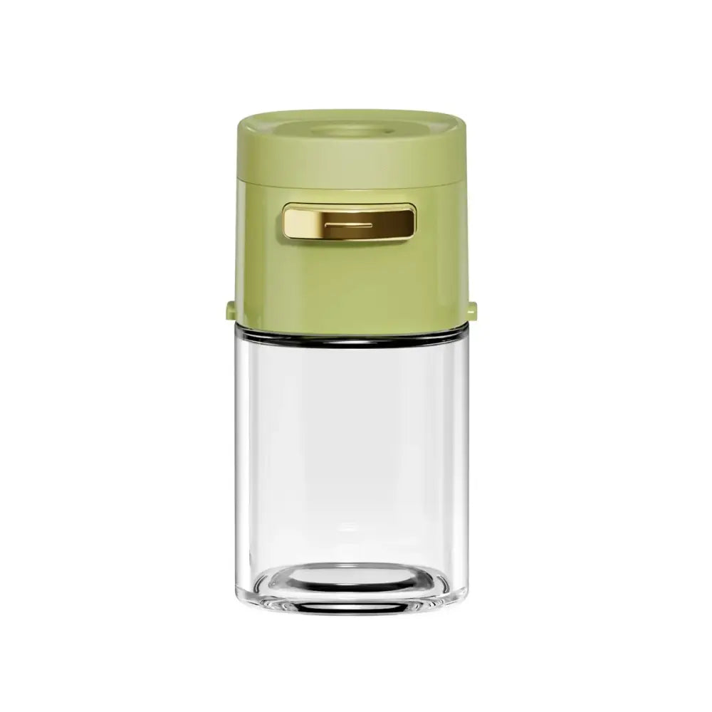 Yellow and clear glass spice dispenser kitchen salt grinder
