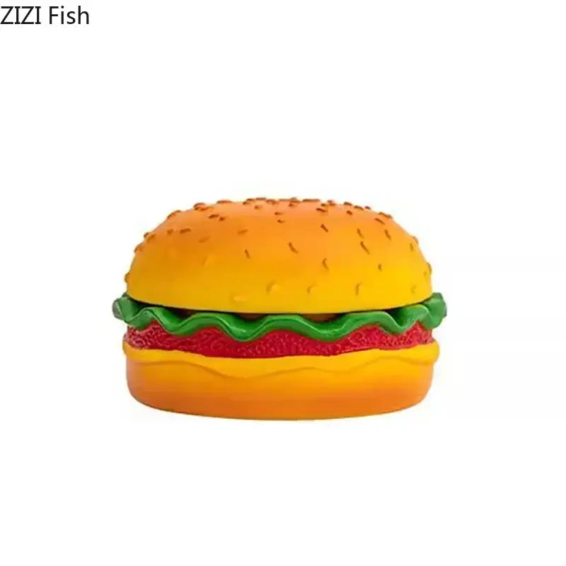 Yellow and green cartoon burger ashtray for office table desk decor