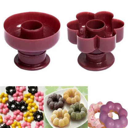 Yellow and white donut cutter baking tools kit for kitchen