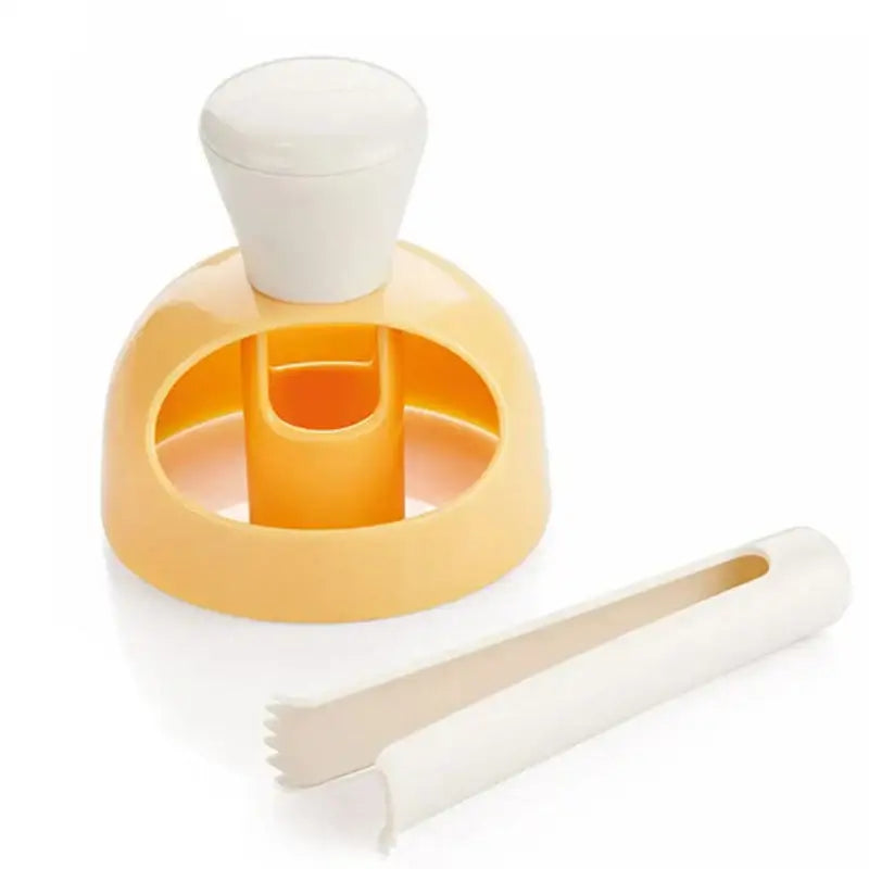 Yellow and white donut cutter baking tools kit for kitchen