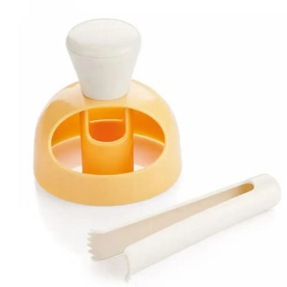 Yellow and white donut cutter baking tools kit for kitchen