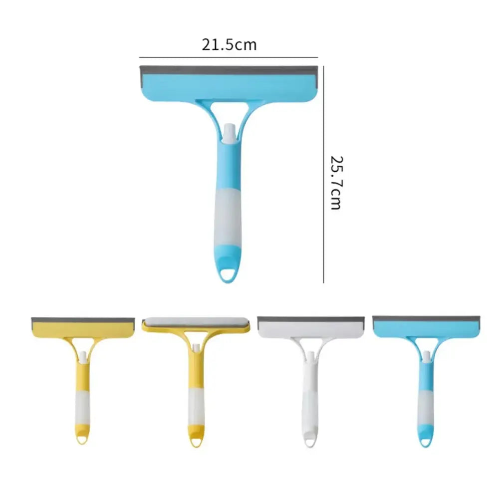 Yellow and white glass cleaning brush squeegee for bathroom tiles