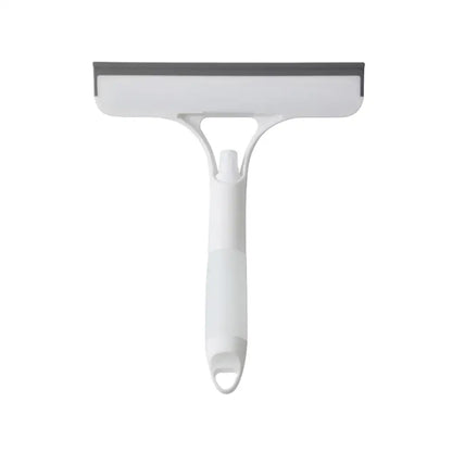 Yellow and white glass cleaning brush squeegee for bathroom tiles