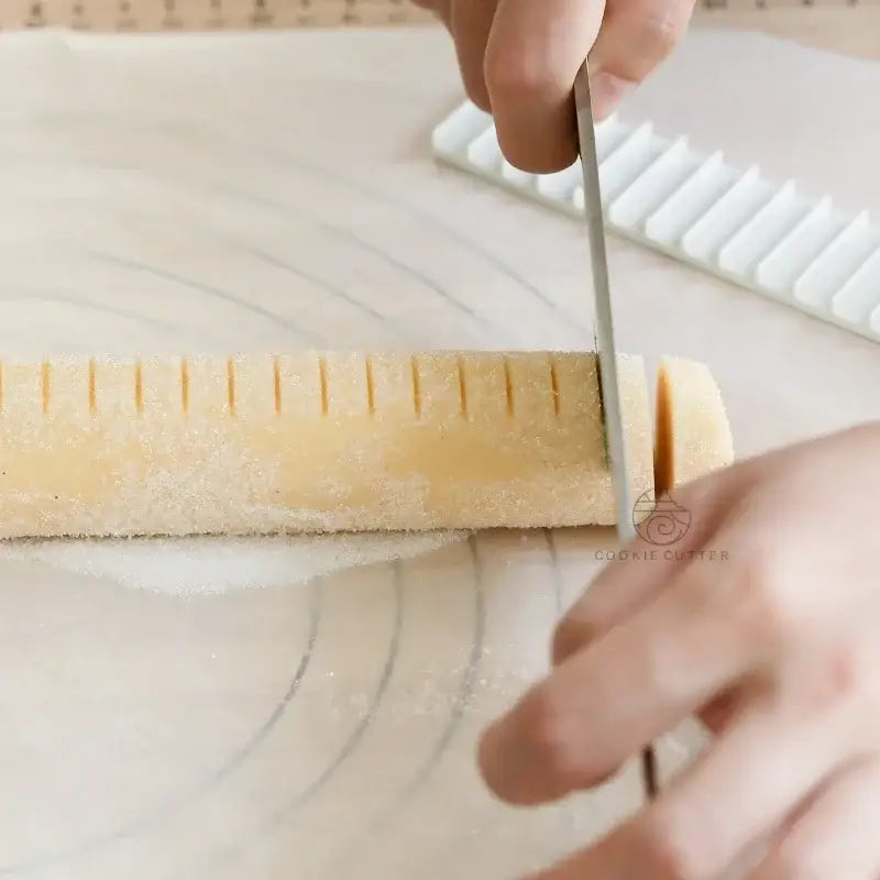 Yellow biscuit cake rolling mold with scale ruler – kitchen pastry tool