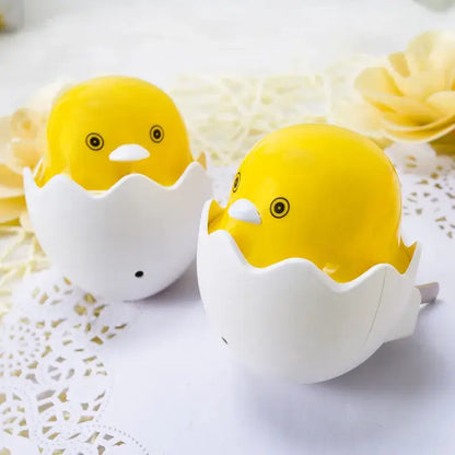 Yellow chick in eggshell led night light bedroom sensor lamp