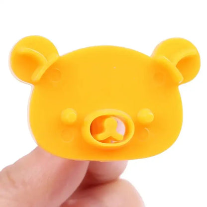 Yellow cute bear sandwich mold and cookie cutter baking set kitchen