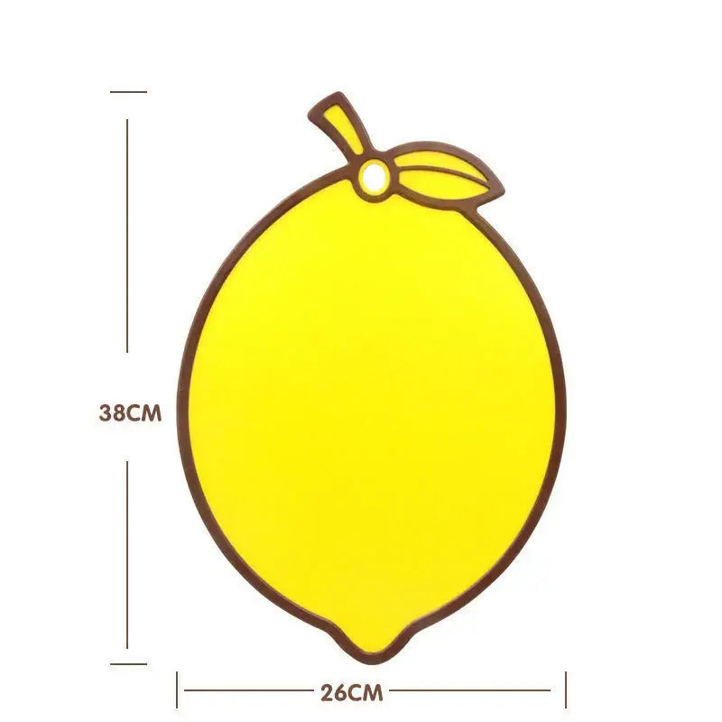 Yellow fruit shape silicone chopping board kitchen decor