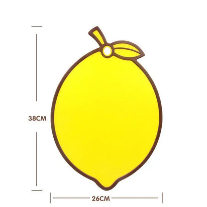Yellow fruit shape silicone chopping board kitchen decor