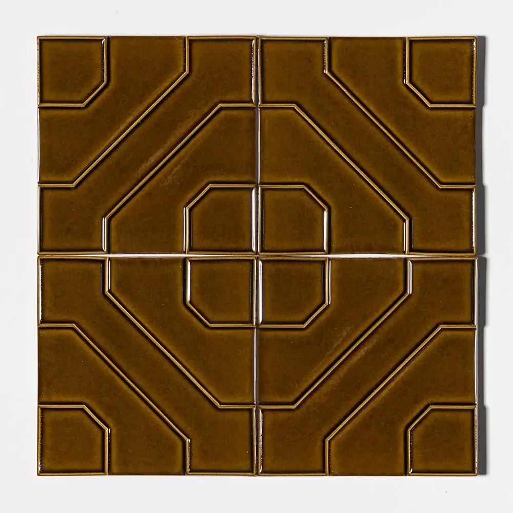 Kodye Creamy Glossy Ceramic Accent Tiles 8x8