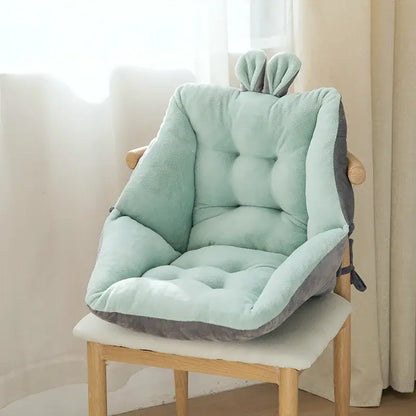 Yellow & gray bunny cartoon velvet chair cushion bedroom back support