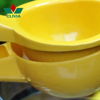 Yellow hand press citrus juicer kitchen aluminum lemon squeezer