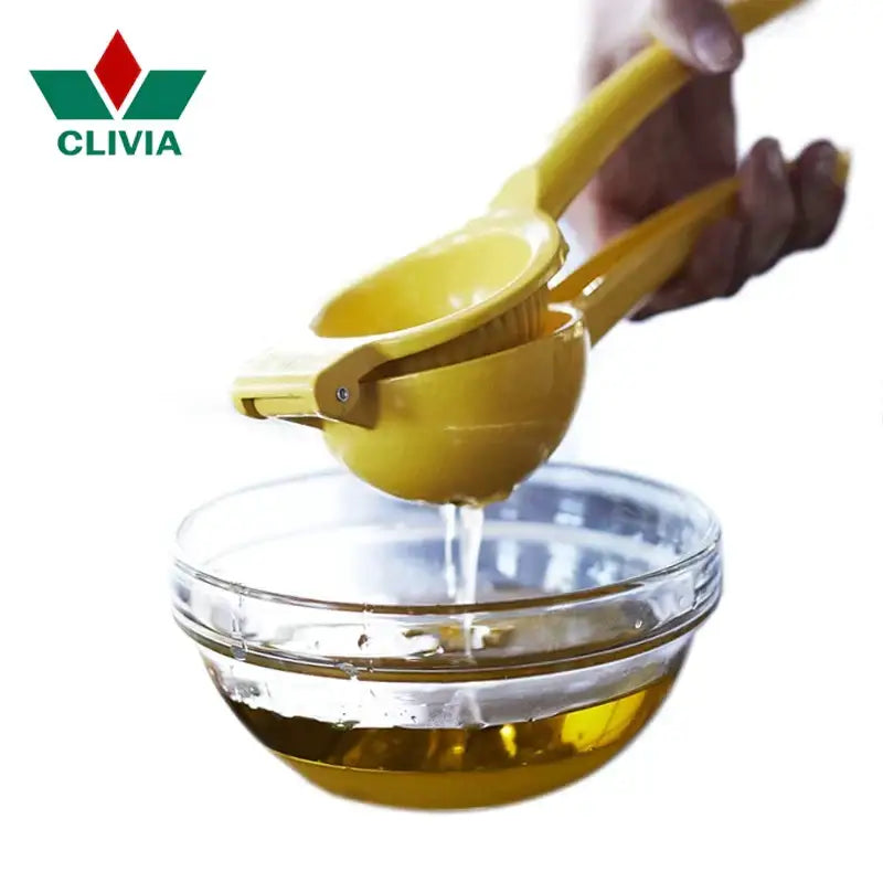 Yellow hand press citrus juicer kitchen aluminum lemon squeezer