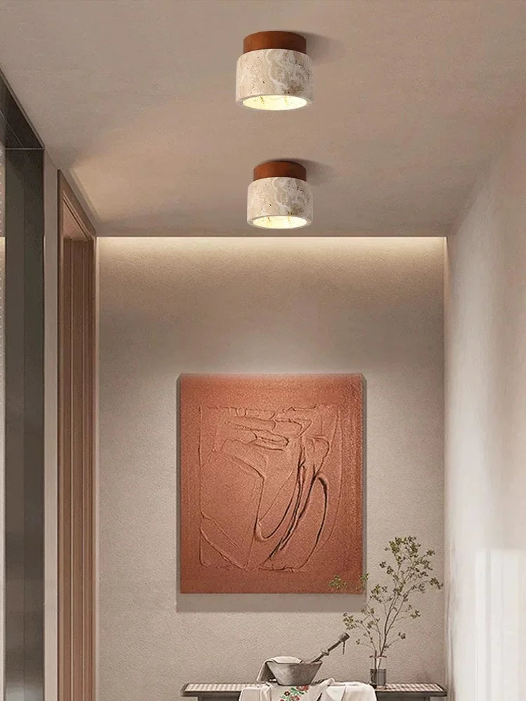 DecorBites™ Yellow Marble Ceiling Light for Home or Commercial Spaces