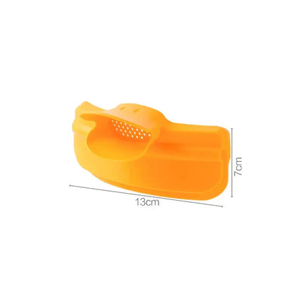 Yellow silicone duck beak funnel kitchen pouring nozzle