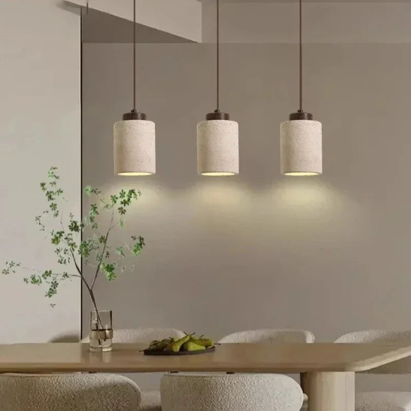 DecorBites™ Yellow Stone LED Pendant Chandelier - Retro Nordic Style