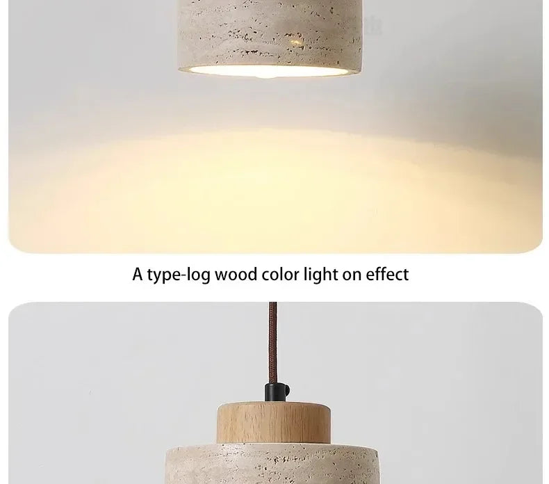DecorBites™ Yellow Stone LED Pendant Chandelier - Retro Nordic Style
