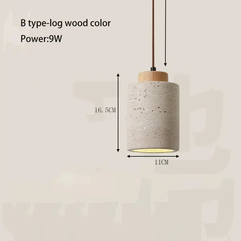 DecorBites™ Yellow Stone LED Pendant Chandelier - Retro Nordic Style